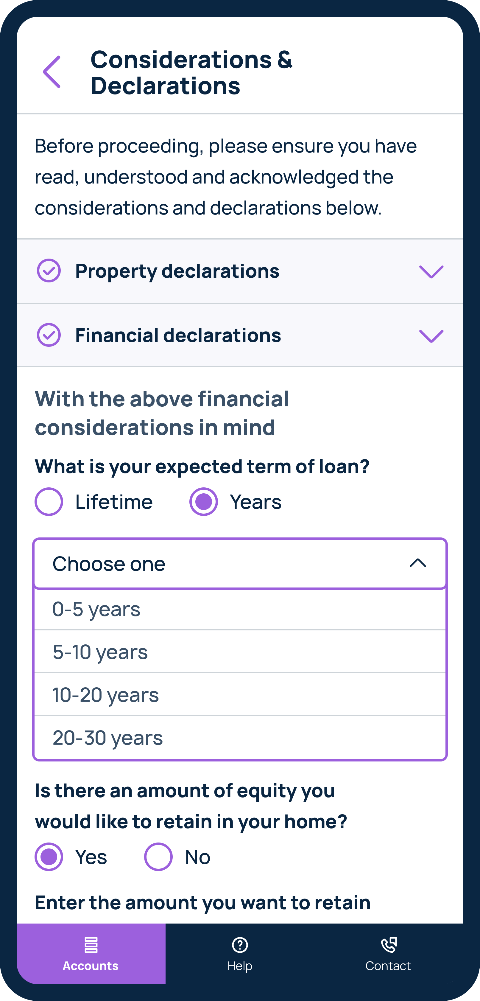 Apply for cash reserve