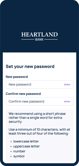 Reset your password