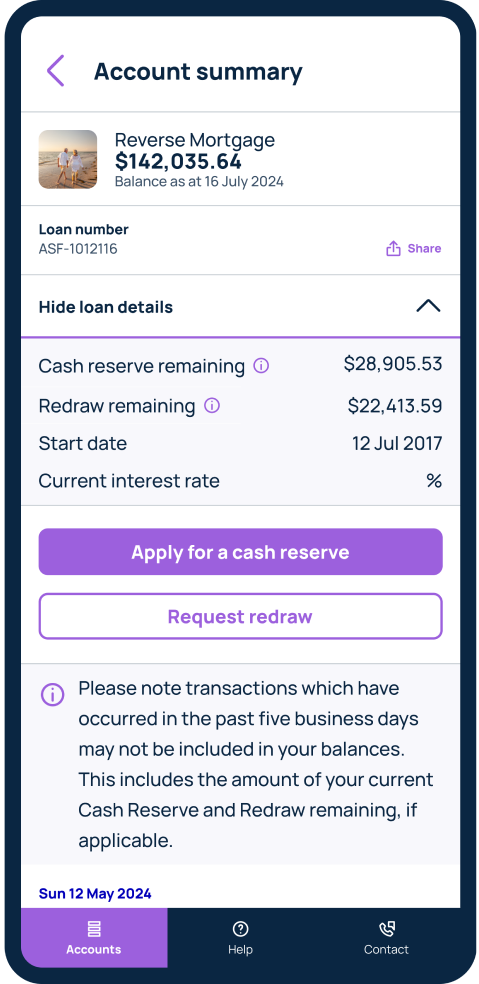 View your loan details